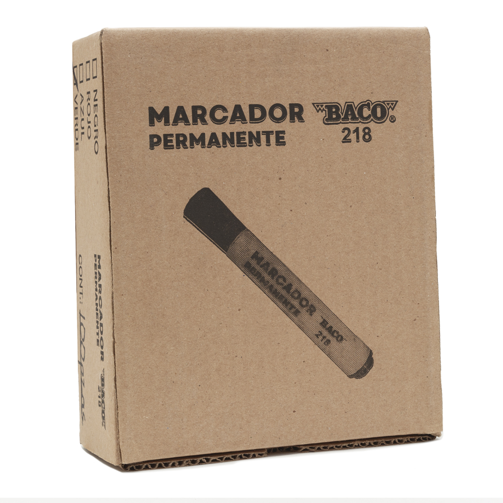 AunClip  Marcador Permanente Negro 218