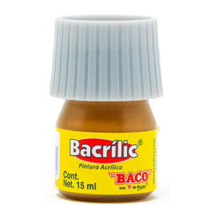 Pintura Acrílica, Bacrilic 369 Oro Pálido 15 ML