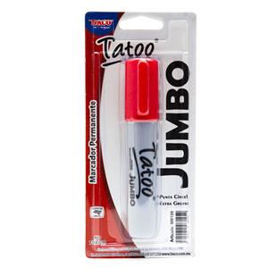 Marcador Permanente Tatoo Jumbo Rojo