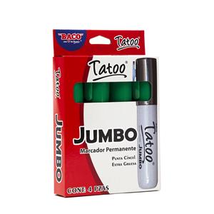 Marcador Permanente Tatoo Jumbo Verde