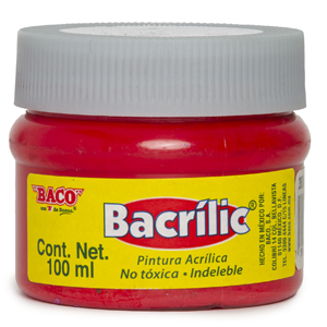 Pintura Acrílica, Bacrilic 355 Carmín 100 ML