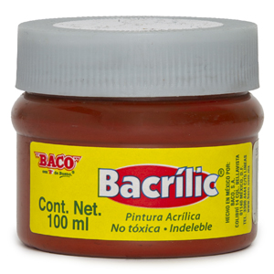 Pintura Acrílica, Bacrilic 356 Rojo oxido 100 ML