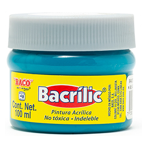 Pintura Acrílica, Bacrilic 365 Azul Turquesa 100 ML