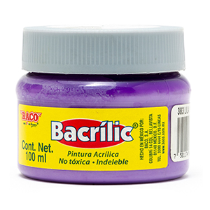 Pintura Acrílica, Bacrilic 383 Lila 100 ML