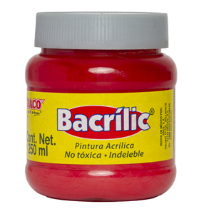 Pintura Acrílica, Bacrilic 355 Carmín 250 ML