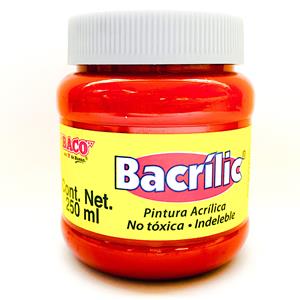 Pintura Acrílica, Bacrilic 356 Rojo oxido 250 ML