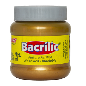 Pintura Acrílica, Bacrilic 369 Oro Pálido 250 ML