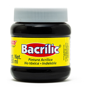 Pintura Acrílica, Bacrilic 373 Negro 250 ML