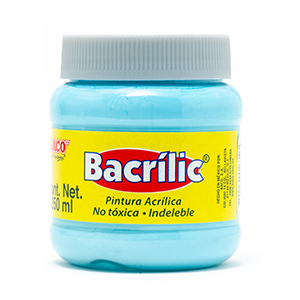 Pintura Acrílica, Bacrilic 384 Azul Pastel 250 ML