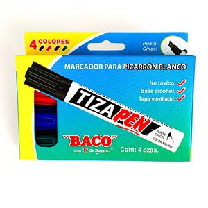 Marcador para Pizarrón Blanco Tizapen Aluminio, colores surtidos