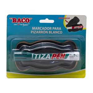 Marcador para Pizarrón Blanco Tizapen Aluminio Verde con borrador