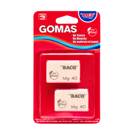 Goma de Migajón | BACO | 50 blisters | 2 piezas