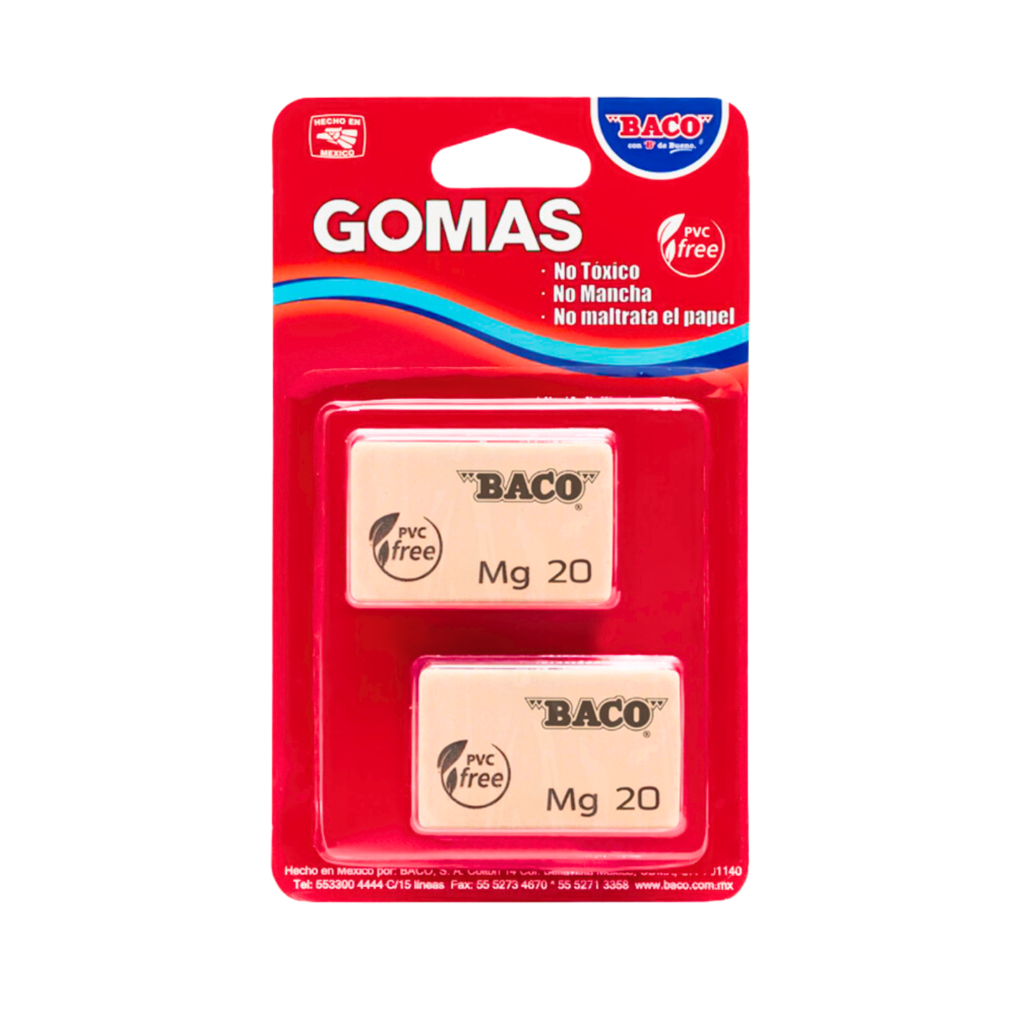 Goma de Migajón | BACO | 50 blisters | 2 piezas