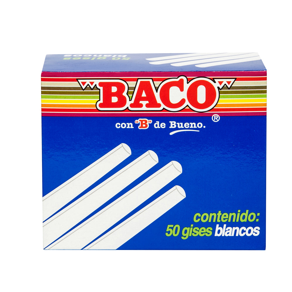 gises blancos baco 50 piezas