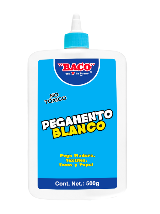 Pegamento Blanco | 500 g | BACO | 12 piezas