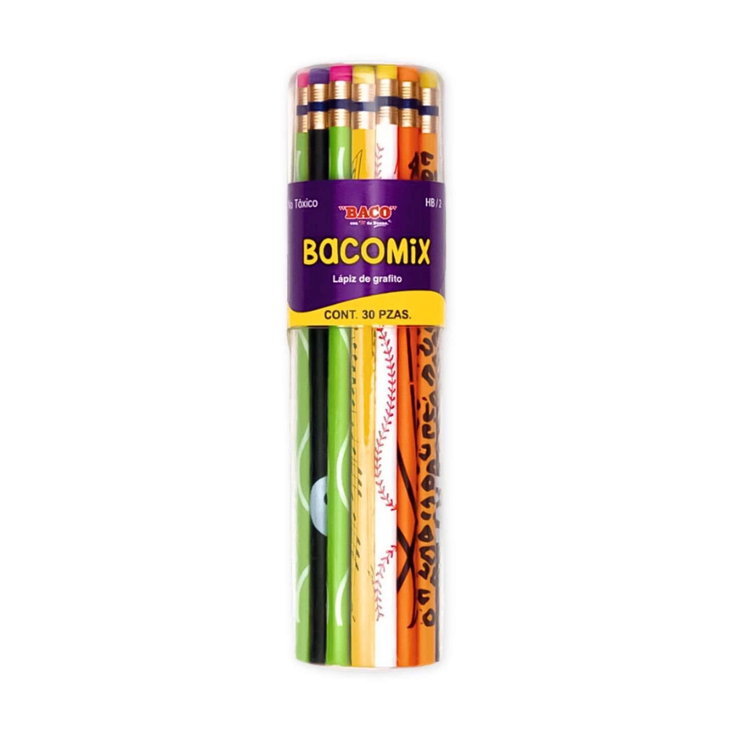 Lápiz de Grafito Decorado | Bacomix | BACO | 30 Piezas