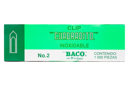 clip cuadradito baco