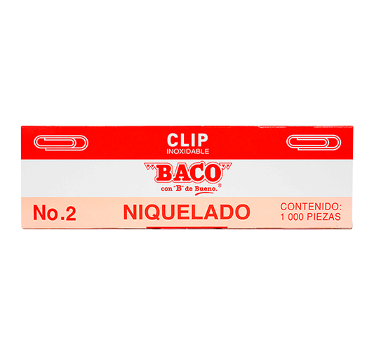 clip inoxidable niquelado baco