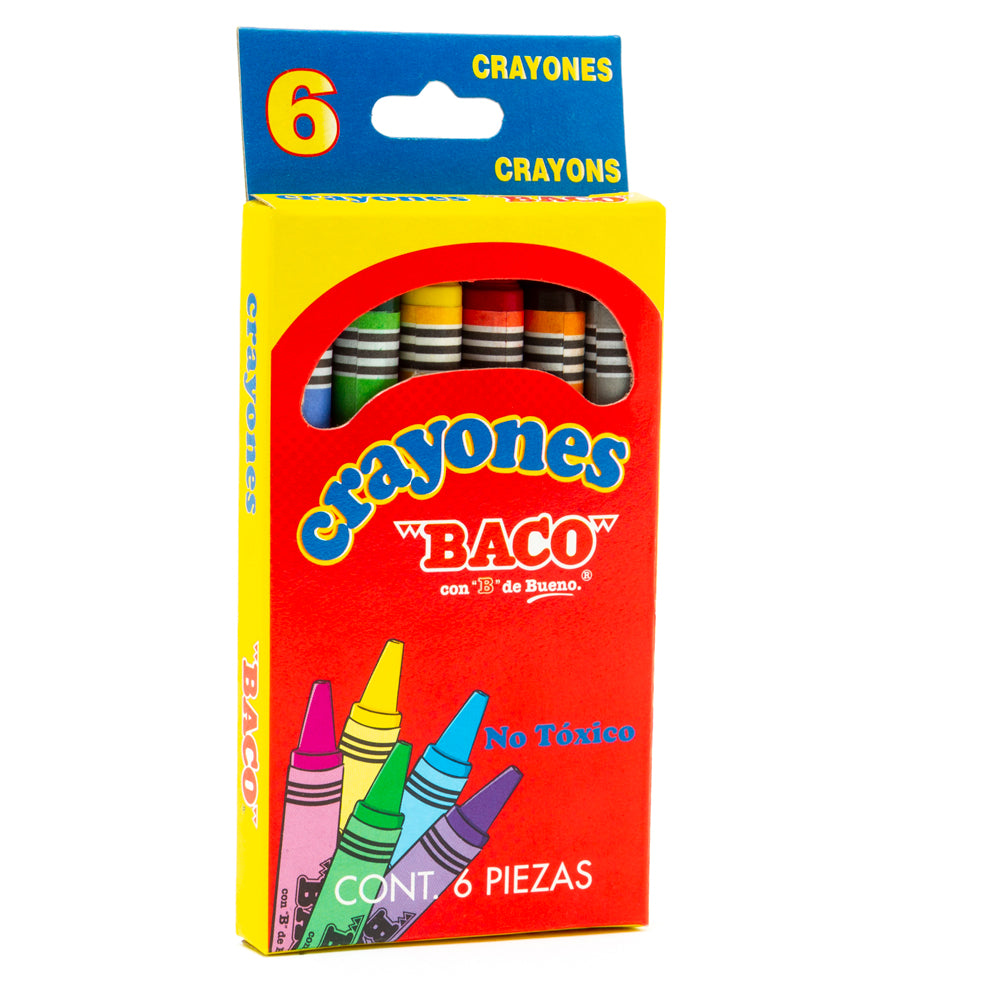 Crayón Estándar BACO 6 Piezas