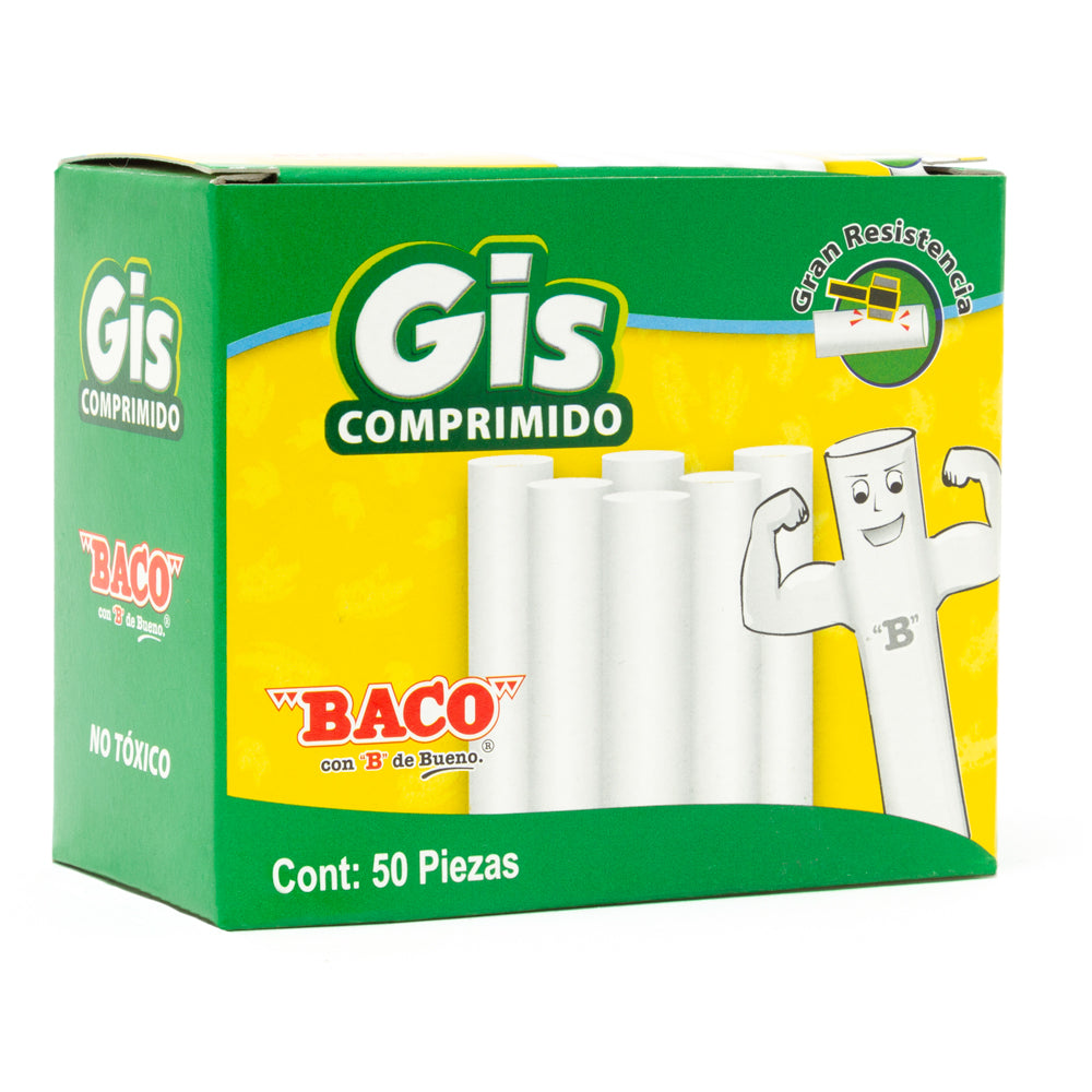 Gis Comprimido Blanco de BACO 50 piezas