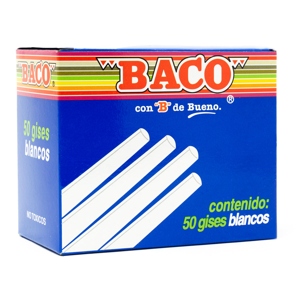 gises blancos baco 50 piezas