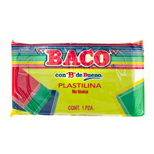 Plastilina Grande B-181 de BACO amarillo fluorescente