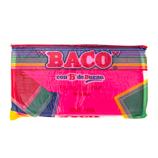 Plastilina Grande B-181 de BACO rosa fluorescente