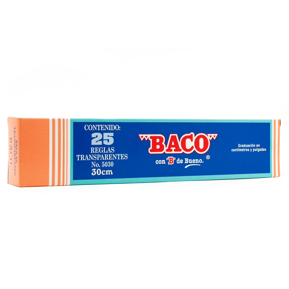 regla de 30 cm baco 25 piezas